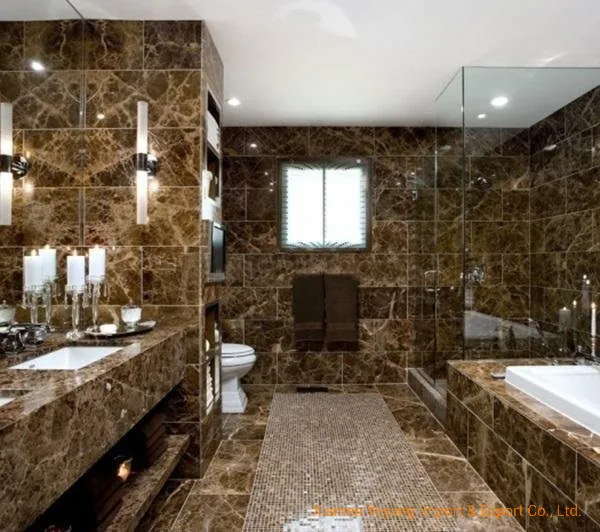 Natural Dark Brown Emperador Marble for Hotel Project