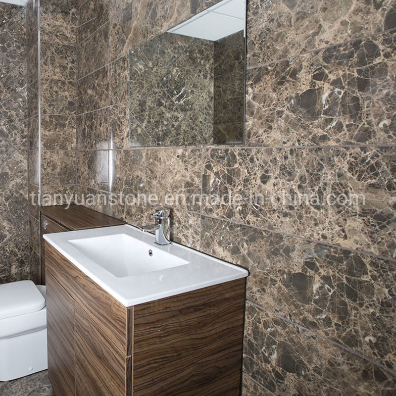 Dark Brown Marble Floor Tile Spainish Dark Emperador Marble Slab in New House/Villa