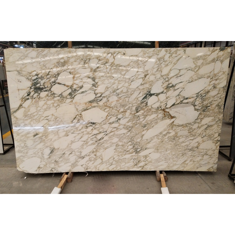 Custom Italian Marble Slab Venetian Golden Marble Kitchen Countertop Calacatta White Marble with Gold Veins