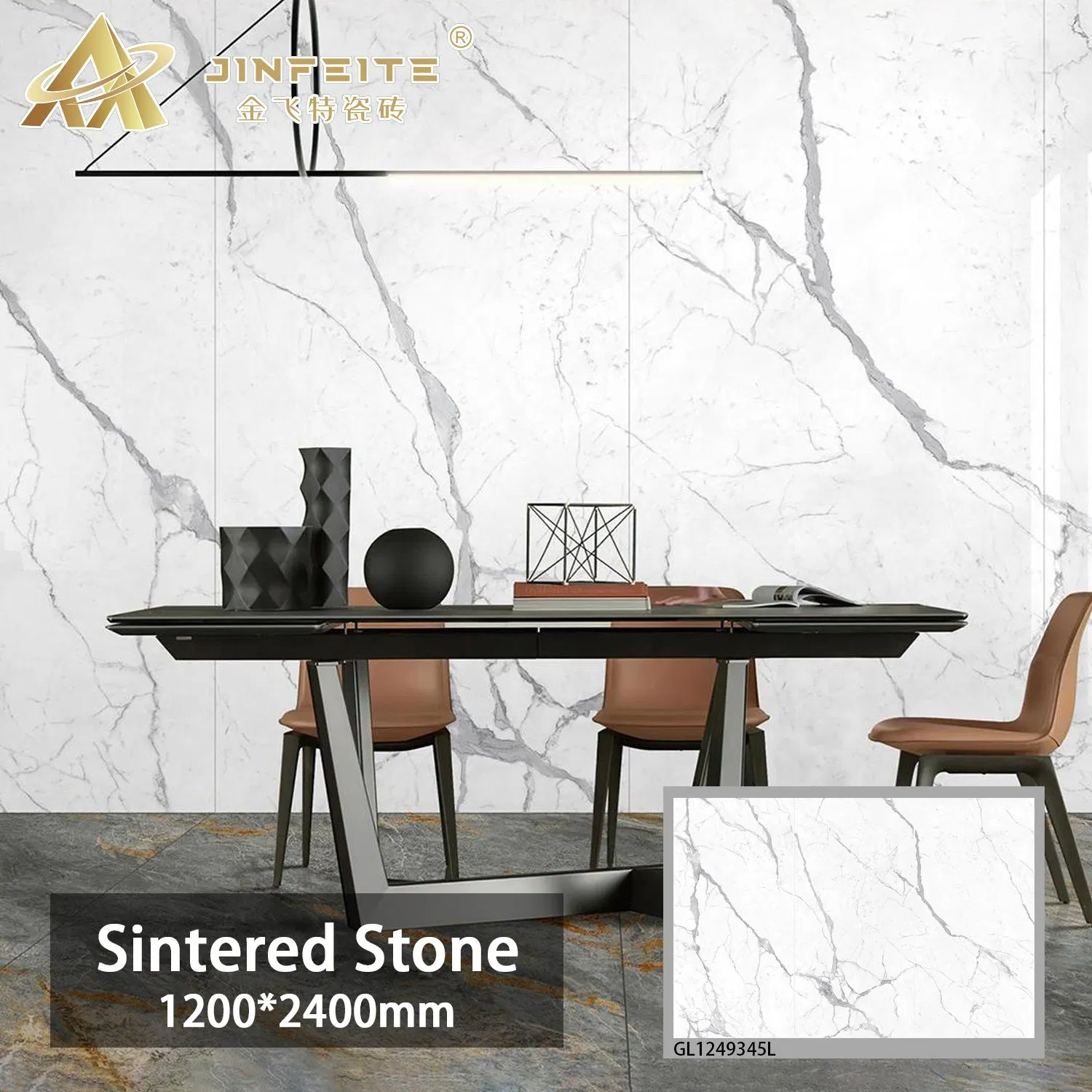 Foshan Factory Premium Quality Porcelain Sintered Stone with Marble Finish for Stylish Floors