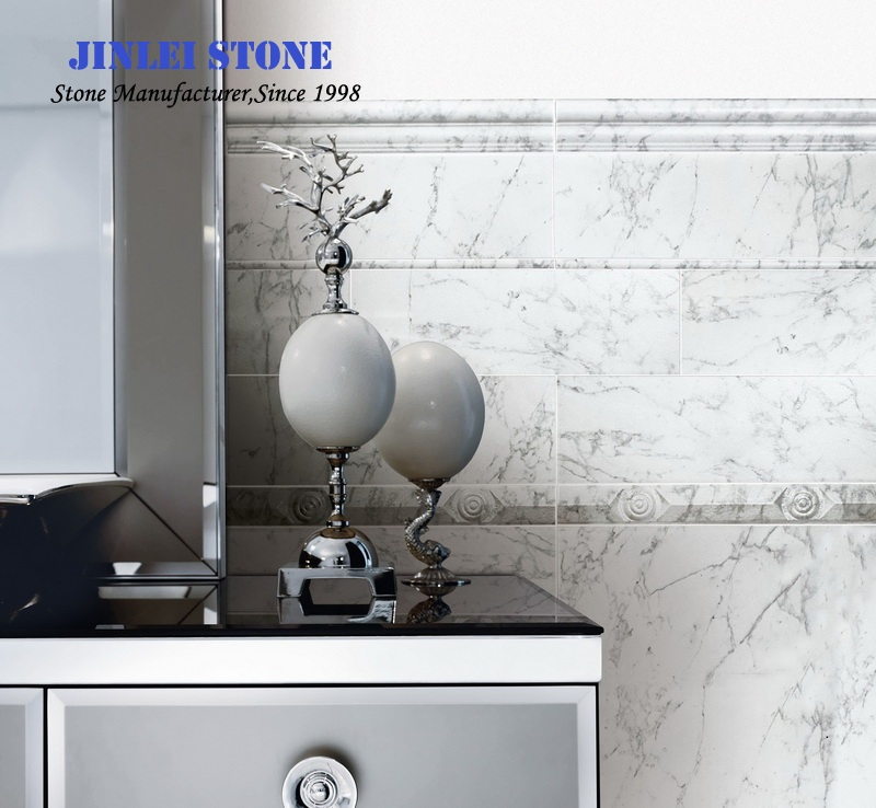 Natural Stone Italian Hexagon Bianco Carrara White Marble Slab/Tile Flooring/Vanitytop/Kitchen Countertop Marble