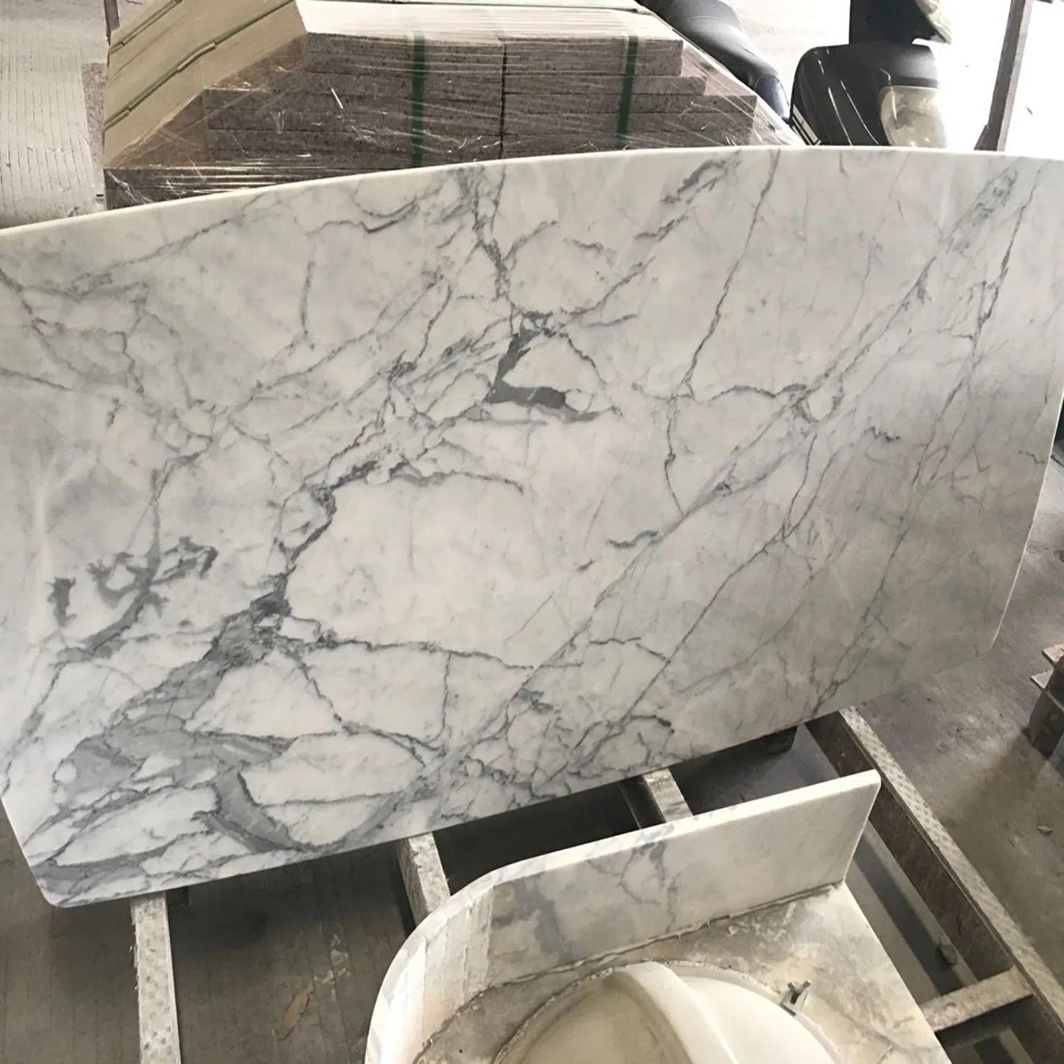 China Supplier Natural Polishing Statuary Stone Cut to Size Tiles White Marble Slabs