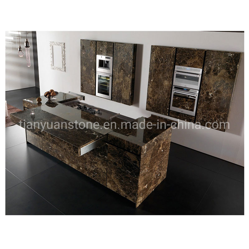 Dark Brown Marble Floor Tile Spainish Dark Emperador Marble Slab in New House/Villa