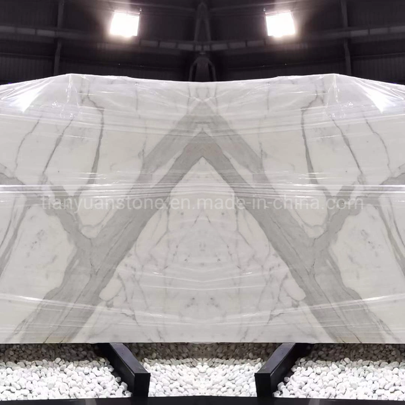 Italian Imported Calacatta Statuario White Natural Stone Marble for Bathroom Floor and Wall Design