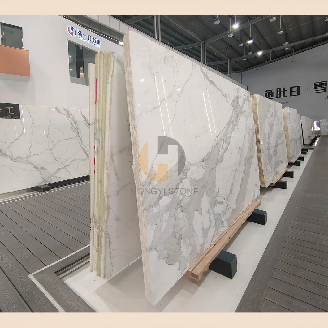 Cheapest Italian Calacatta White Marble for Wall/Tile/Countertop/Kitchen/Bathroom for Home Hotel Decor