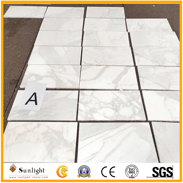 Italian Calacatta White Marble, Marble Tiles for Floor Wall