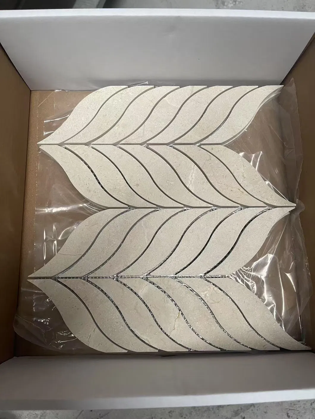 Beige Marble Leaf Mosaic