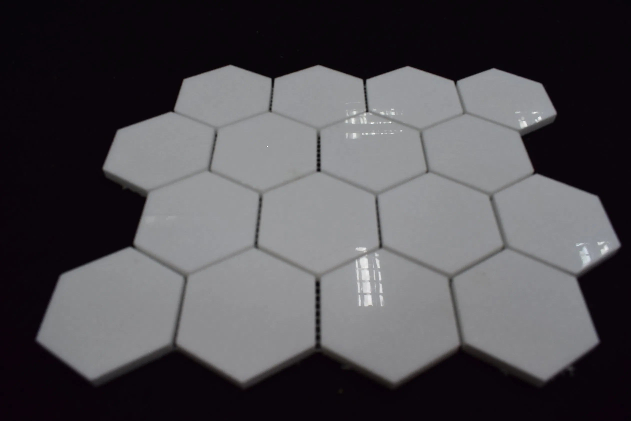 High Grade Greek Thassos White Hexagon Shaped Marble Stone Mosaic Tile