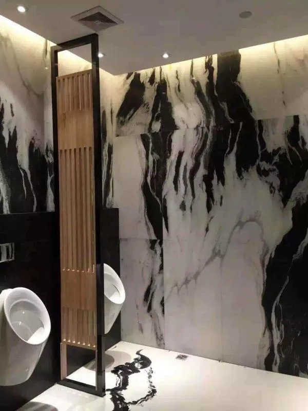 Natural White Wooden Grain Marble Stone Veneer