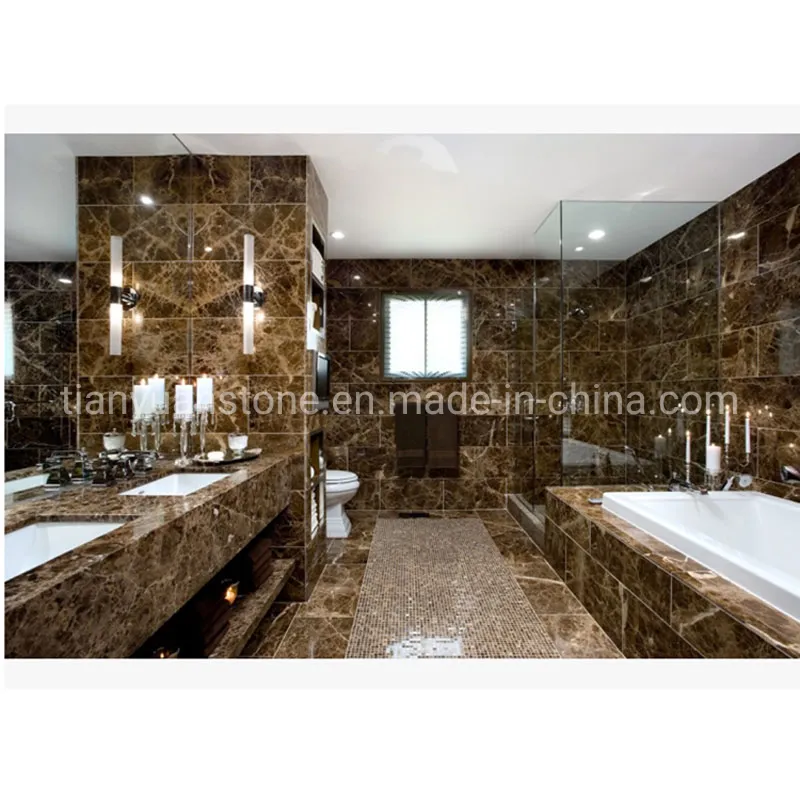 Dark Brown Marble Floor Tile