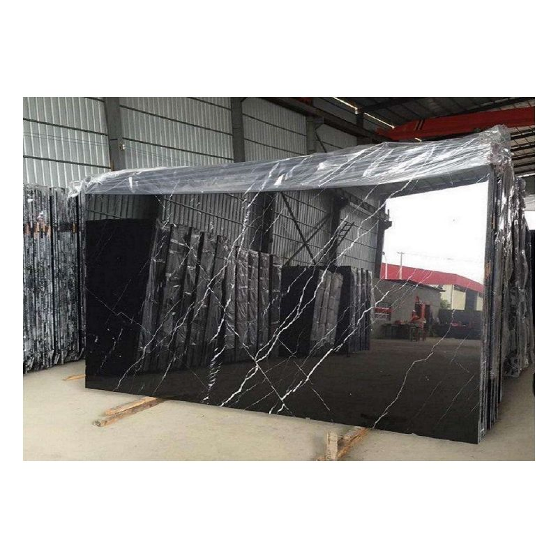 Interior Decoration Tile Custom Size Thin Nero Marquina Flexible Natural Marble Veneer for Wall Cladding Countertops