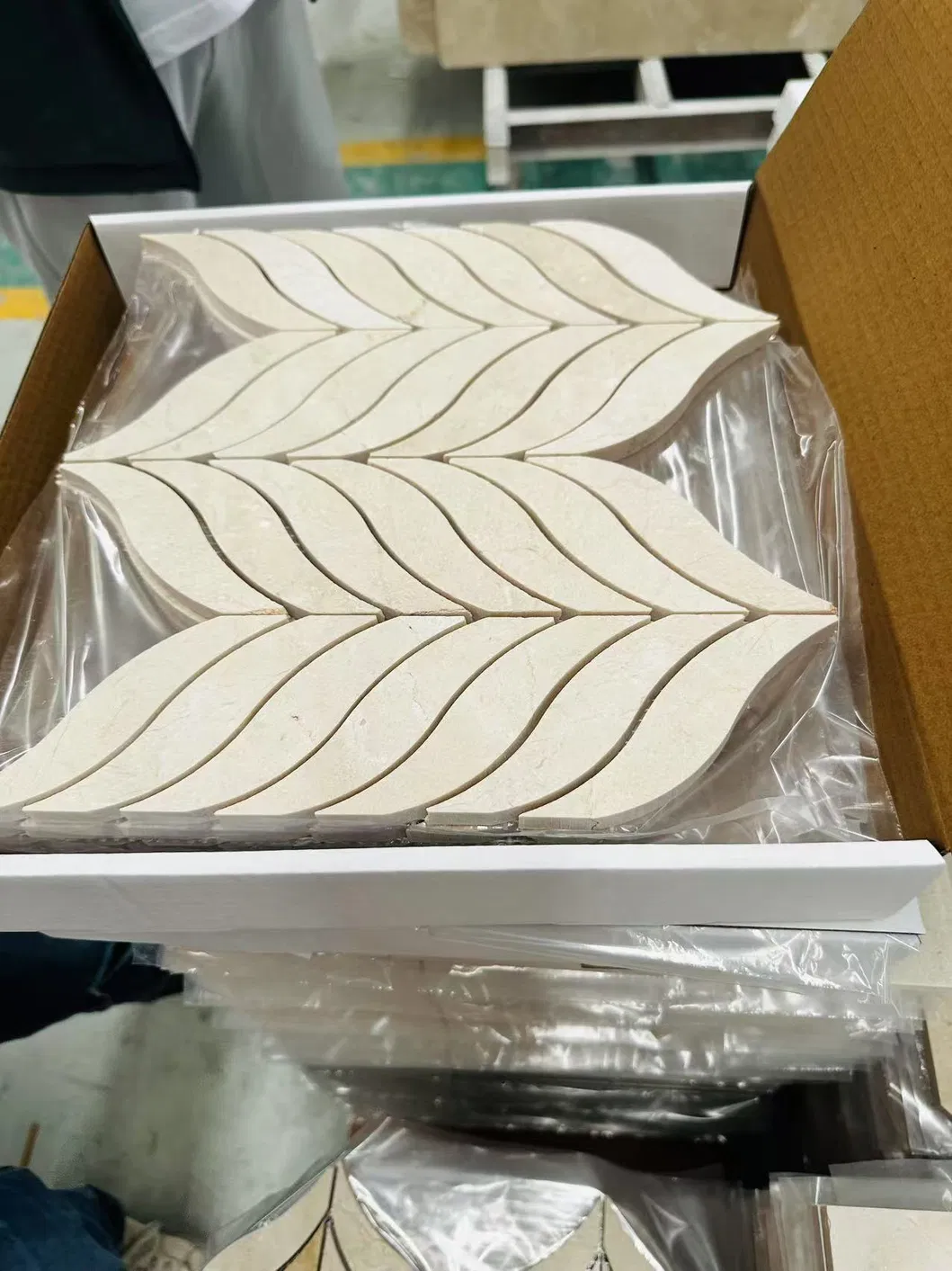 Beige Marble Leaf Mosaic