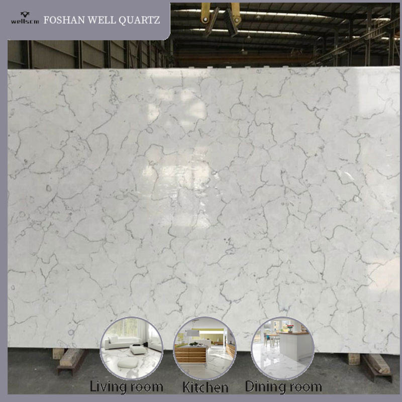 China Suppler Calacatta White Marble Engineered Stone Countertops Artificial Stones Quartz Slab