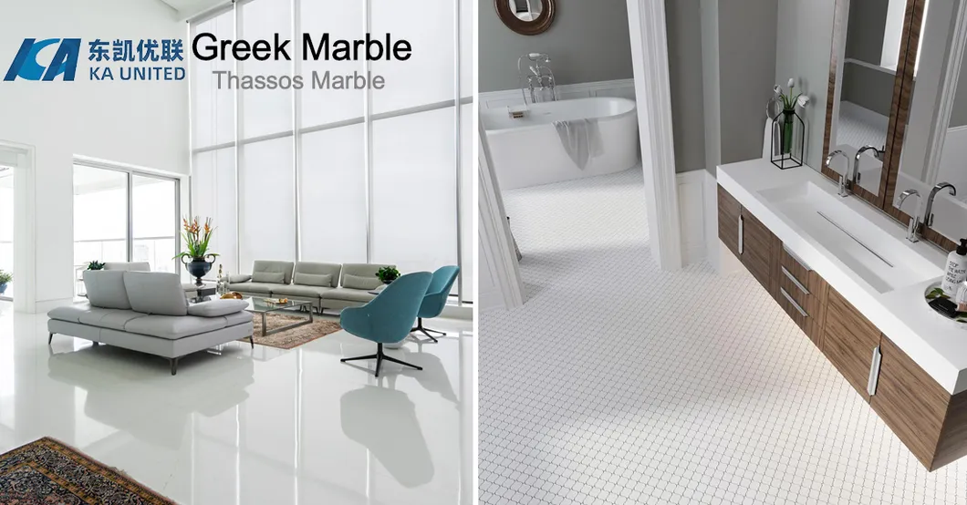 Greek Polished Pure Thasos White Marble