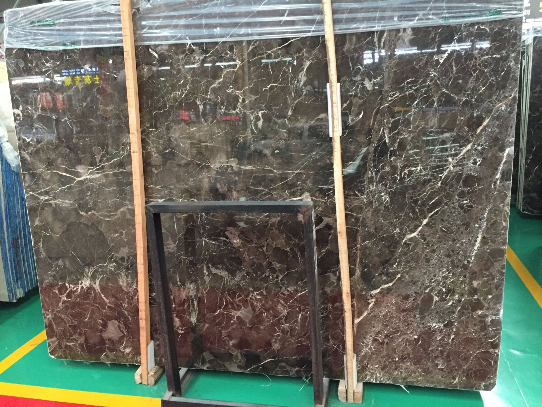China Natural Dark Emperador Brown Marble Slabs