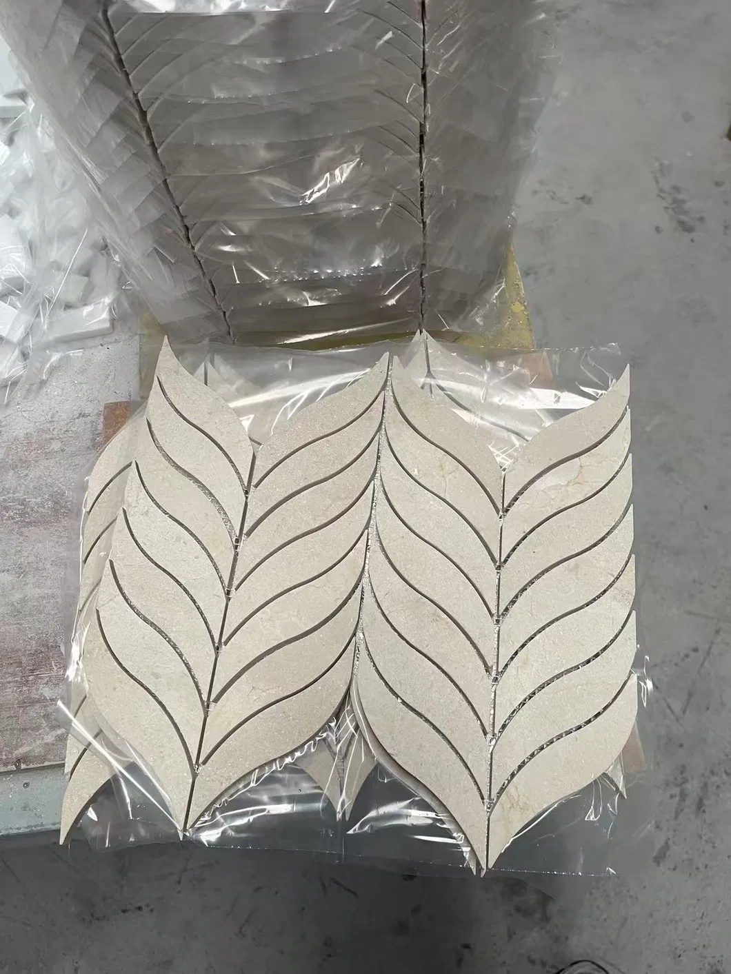 Beige Marble Leaf Mosaic
