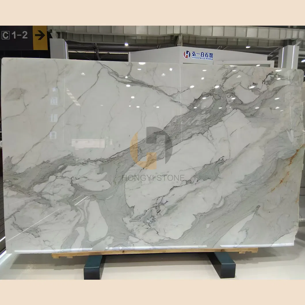 Cheapest Natural Stone Italian Calacatta White Luxury Marble for Wall/Floor/Countertops/Vanities