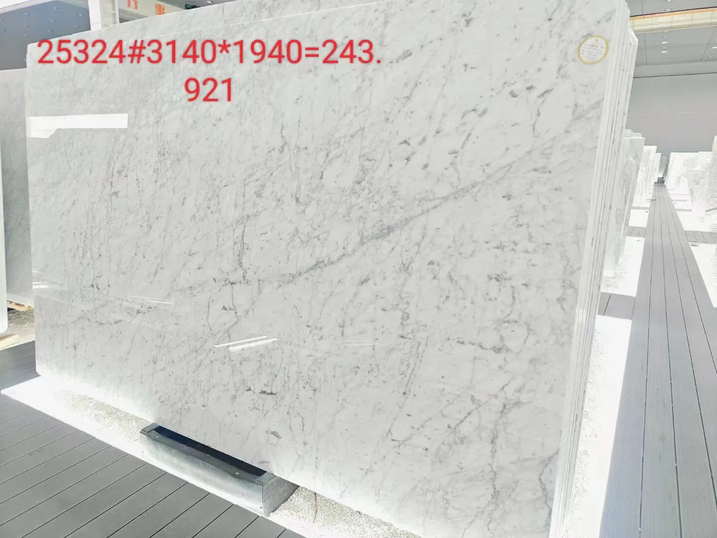 Italian White Carrara Marble Slabs for Flooring &amp; Wall Project Customized Sizes
