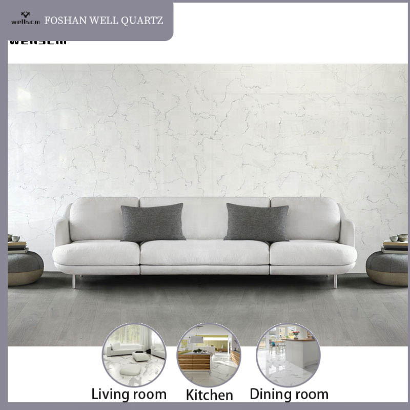 China Suppler Calacatta White Marble Engineered Stone Countertops Artificial Stones Quartz Slab