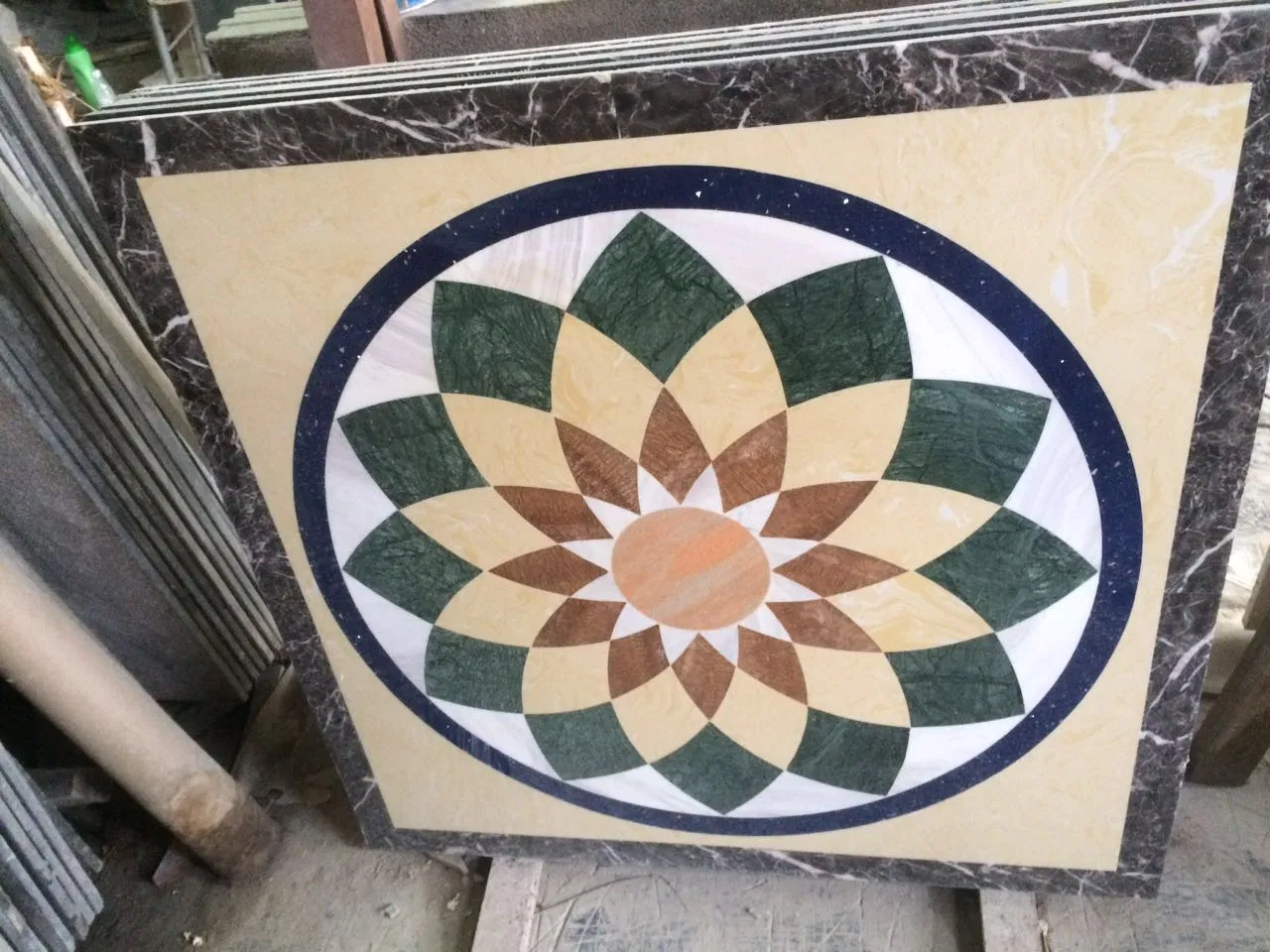 High Quality Marble Water-Jet Medallions Flooring Tile Sale Marble Marmol Tiles Design Floor Pattern