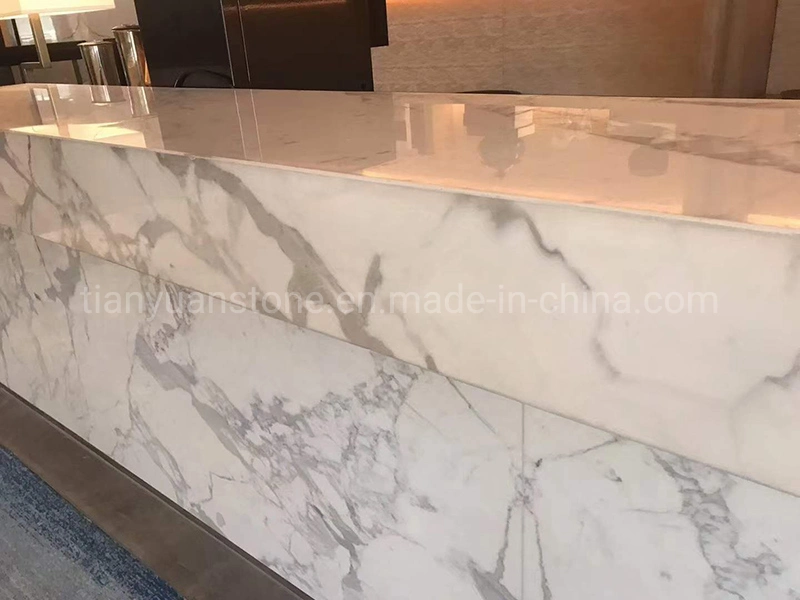 Italian Imported Calacatta Statuario White Natural Stone Marble for Bathroom Floor and Wall Design