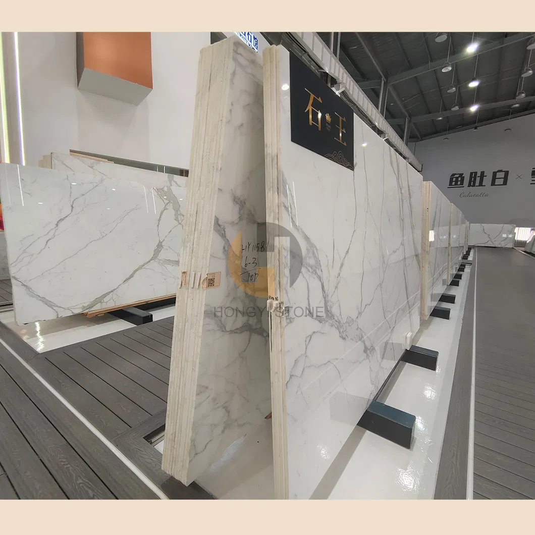 Cheapest Italian Calacatta White Marble for Wall/Tile/Countertop/Kitchen/Bathroom for Home Hotel Decor