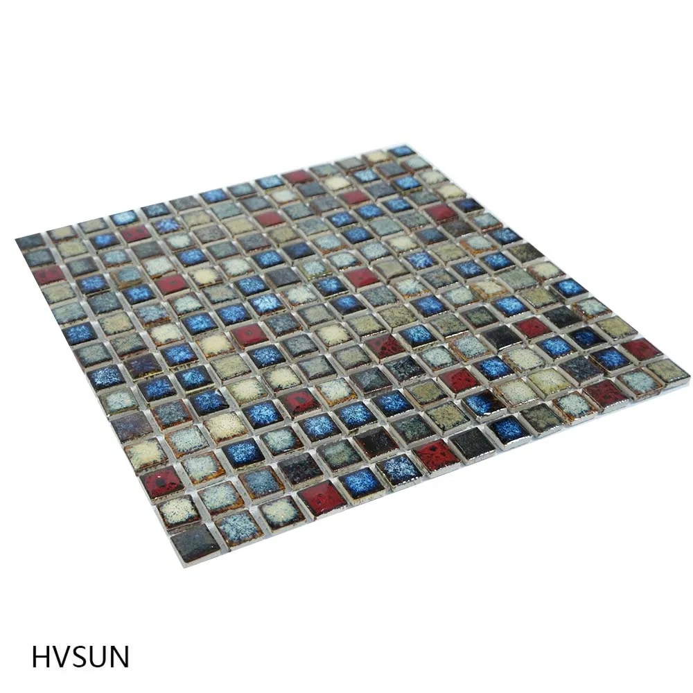 Rainbow Color High Grade Bathroom Glass Mosaic China Factory Supply Water Resistant Easy Clean Home Renovation Wall Backsplash Use