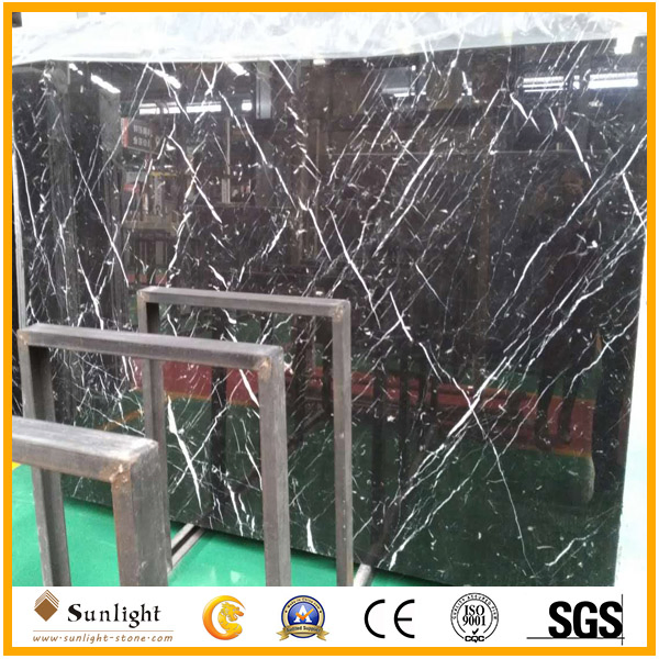 Cheap China Natural Black Nero Marquina Marble/Stone Slabs