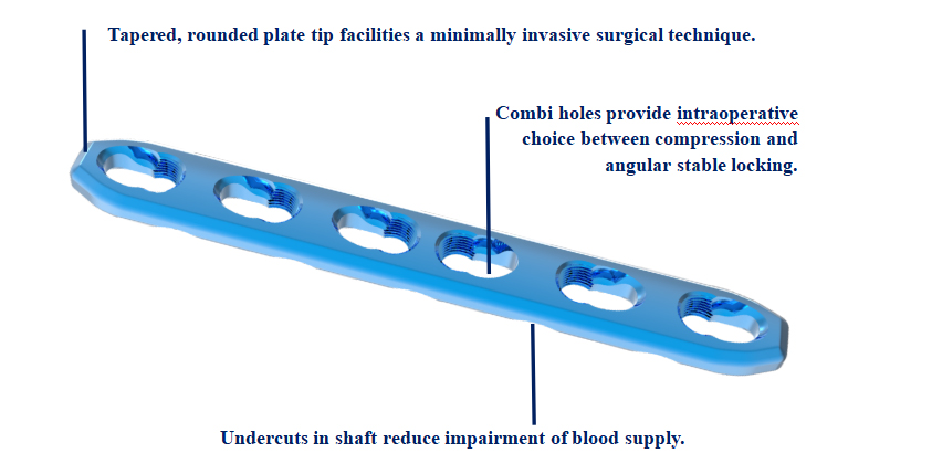 Tibia Limited Contact Locking Compression Plate Details