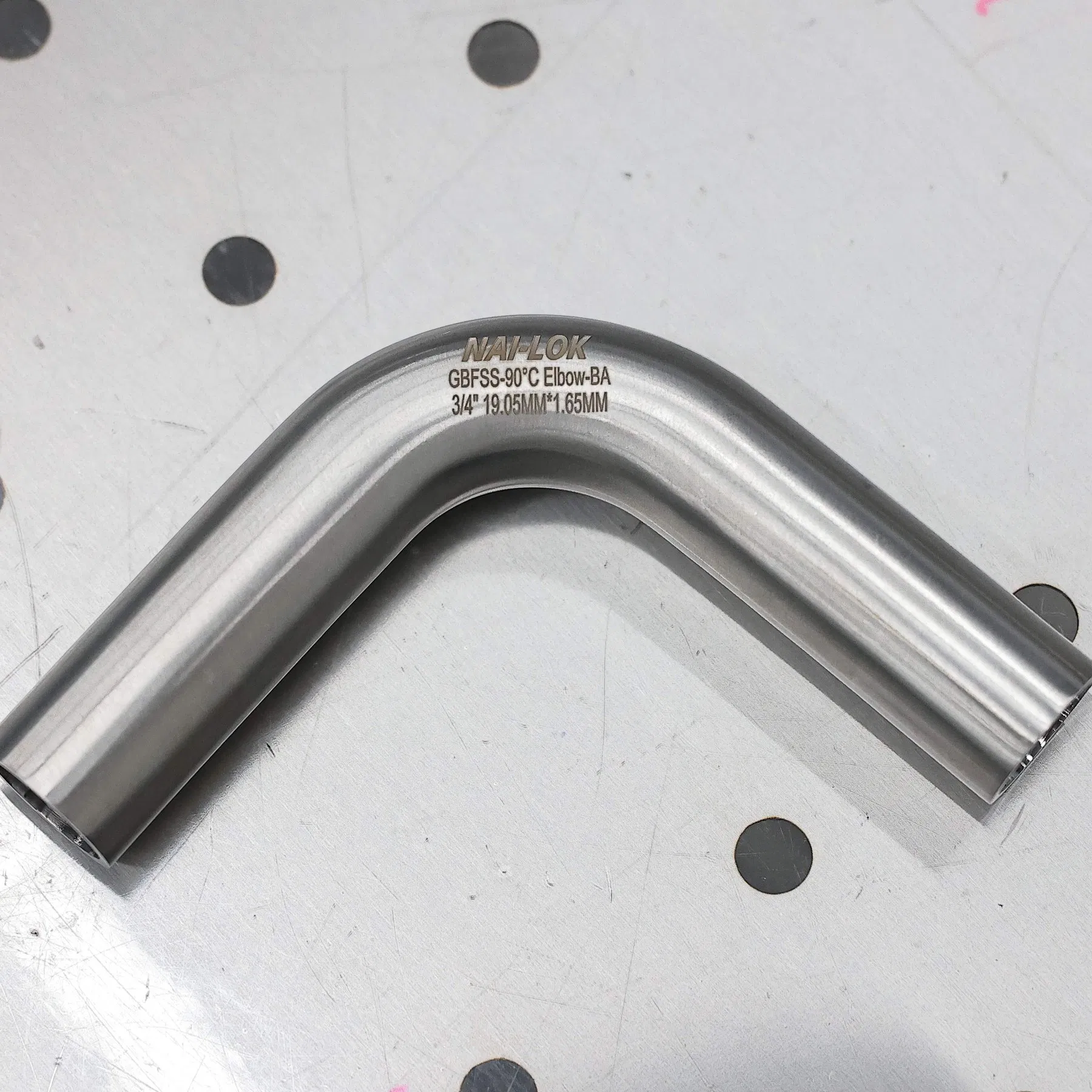 Stainless Steel 316L Bend Fitting Bpe Butt Welded 90 Degree Ep Grade Elbow for UHP Semiconductor and Medical Industrial