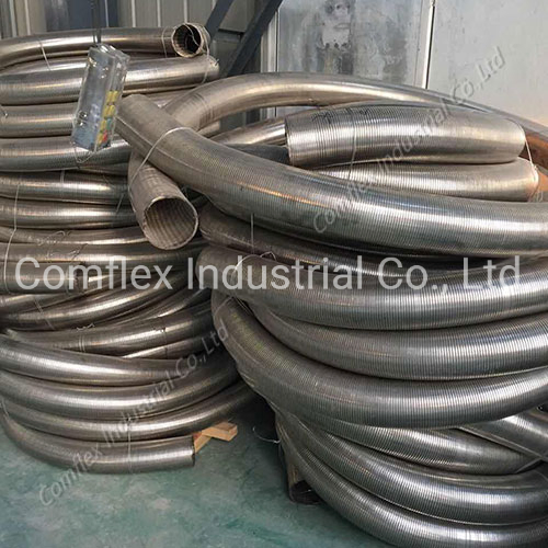 SS304 Galvanized Interlocked Flexible Engine Exhaust Metal Hose/Pipe/Tubing