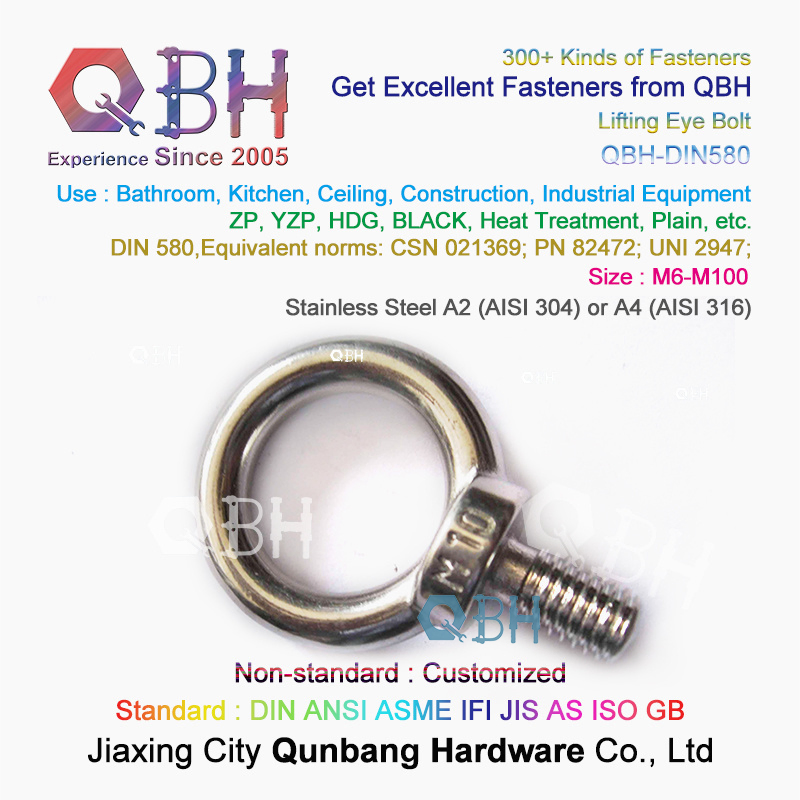 10%off Qbh OEM ODM Customized Stainless Carbon Steel Eye Lifting Bolt Spare Parts Boat Ship Shipyard Forging Marine Rigging Fastener Hardware