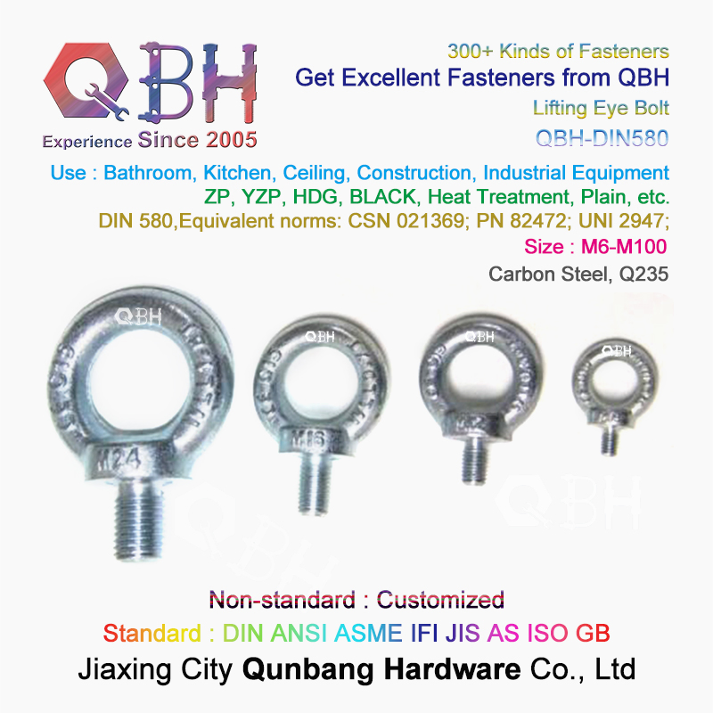 10%off Qbh OEM ODM Customized Stainless Carbon Steel Eye Lifting Bolt Spare Parts Boat Ship Shipyard Forging Marine Rigging Fastener Hardware