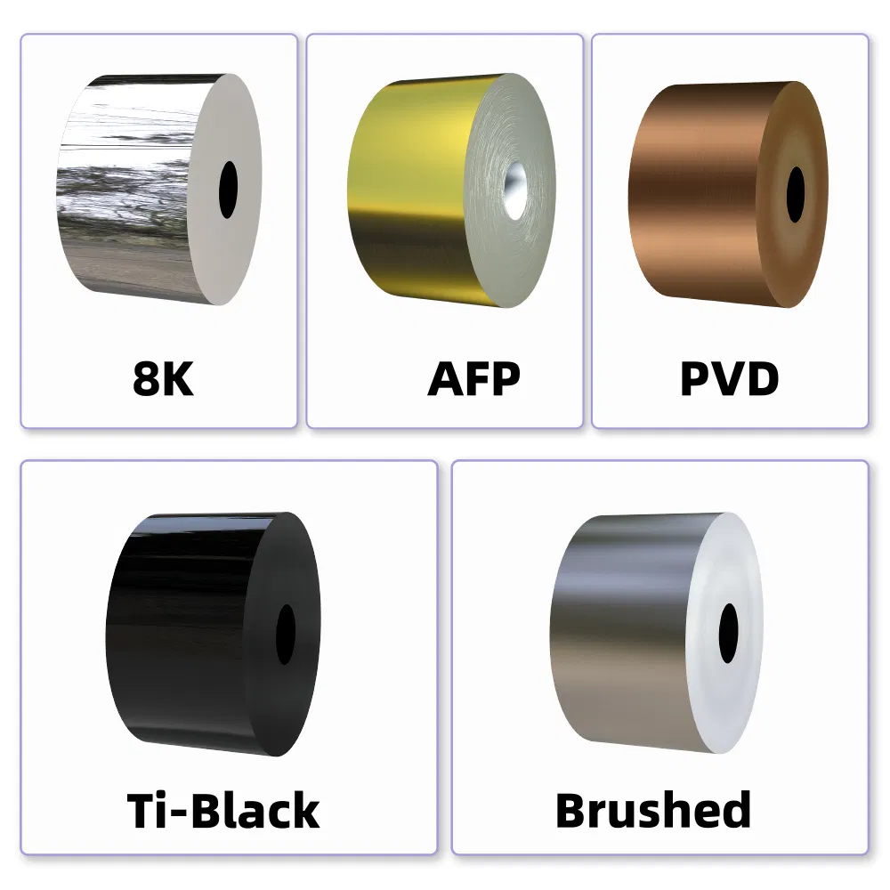 Decorative Sheet Plate No. 4 Brushed Champagne Gold Hairline Vibration Matte Finish Stainless Steel Coil