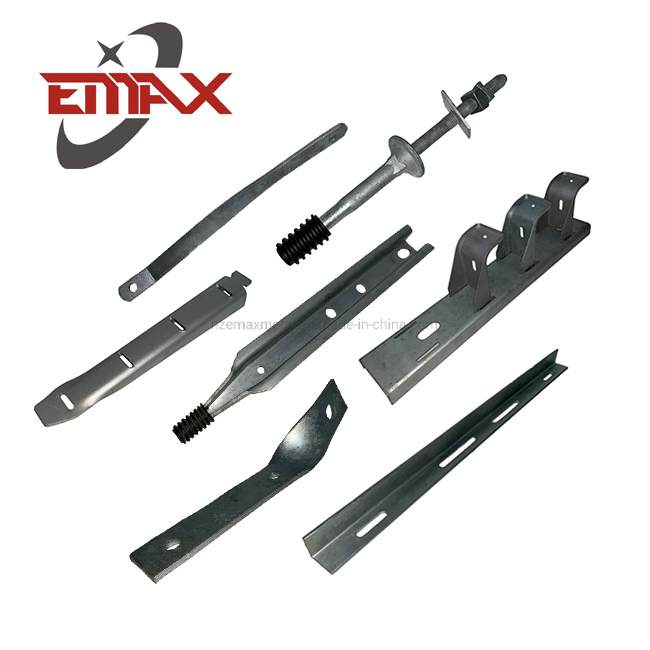 Customized Stainless Steel Hot DIP Galvanized Sheet Metal Stamping Pole Line Parts Power Fittings Fastener Hardware