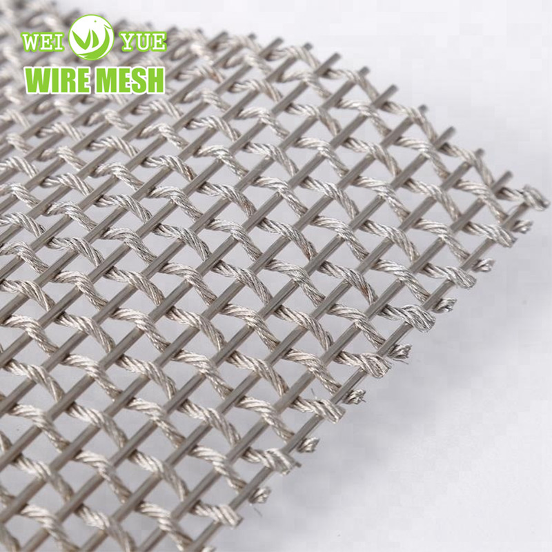 Stainless Steel Woven Decorative Cable Rod Metal Mesh Facade Cladding Architectural Wire Mesh for Room Space Divider Exterior Facade Order From China Factory