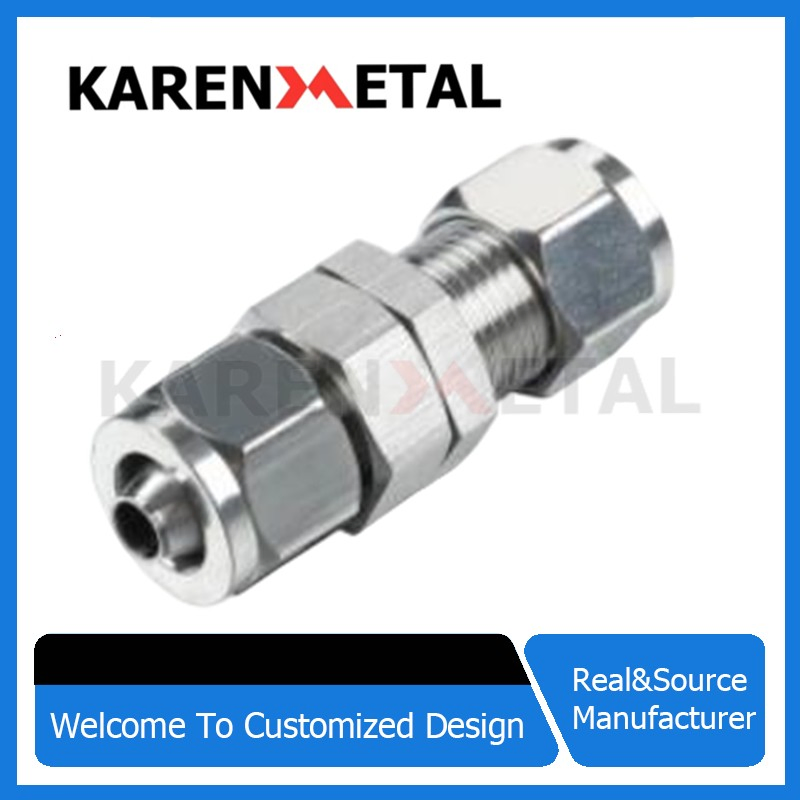 High-Pressure Resistant Factory New Fittings 304 Stainless Steel Pm Series Straight Plate Ferrule Joint Corrosion