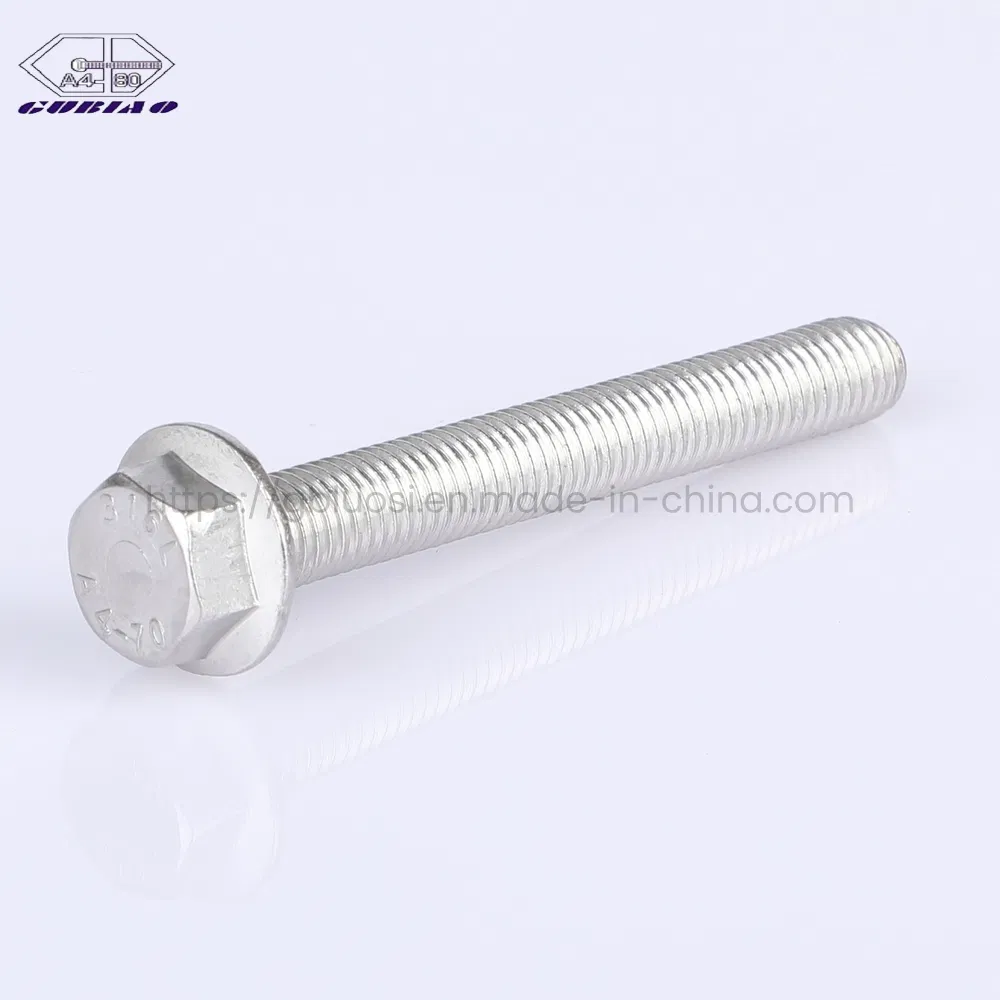 Uniform Stress Distribution Easy Assembly and Disassembly High Strength Stainless Steel Hex Flange Bolt