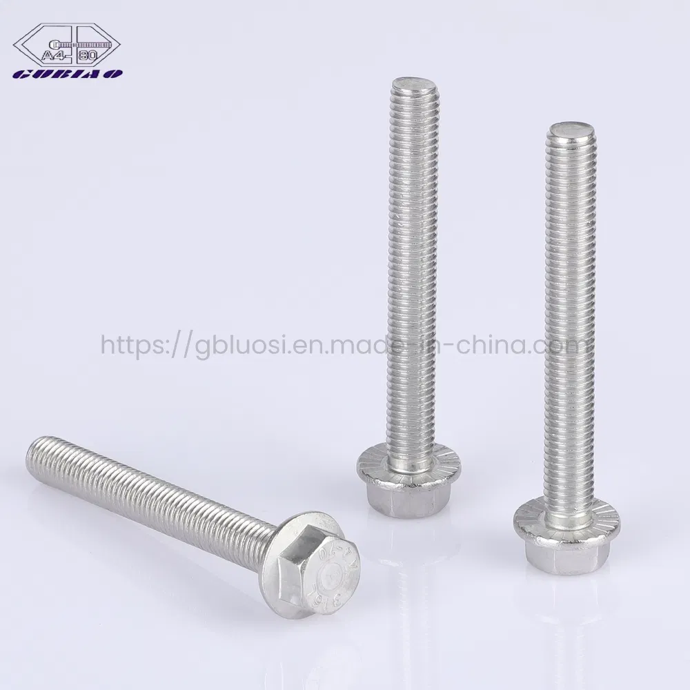 Uniform Stress Distribution Easy Assembly and Disassembly High Strength Stainless Steel Hex Flange Bolt