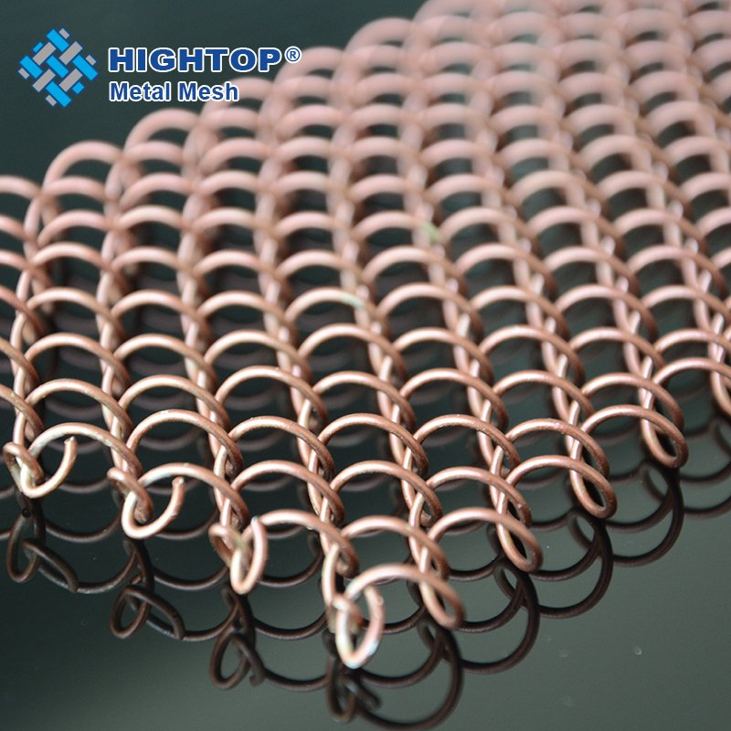 Stainless Steel Architectural Decorative Woven Wire Netting Metal Mesh Curtain Chain Link Metal Curtain Mesh Coil