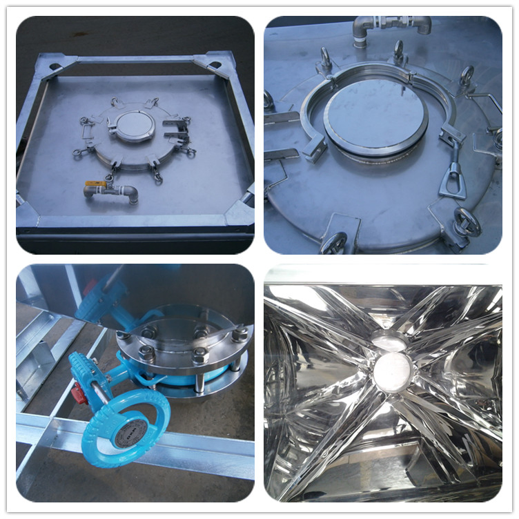 Stainless Steel 1000L Food Grade IBC Powder Storage Solution Tank