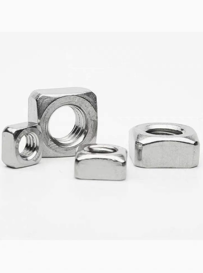 Zinc Plated Carbon Steel Stainless Steel Square Nut High Strength Industrial Threaded Nut Precision Mechanical Assembly Nut