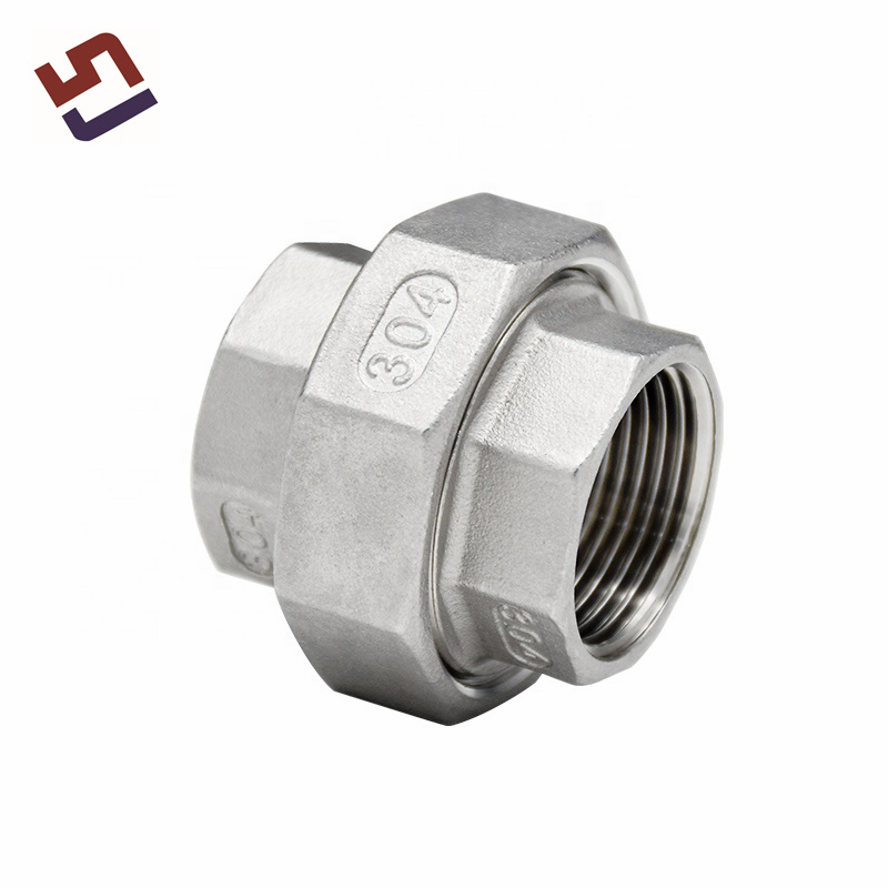 Custom 304 316 Stainless Steel Union Threaded Connection Corrosion Resistant Plumbing Fittings