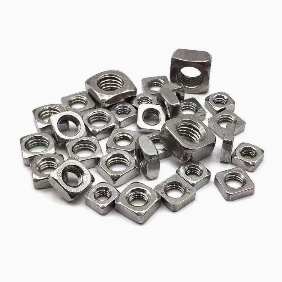 Zinc Plated Carbon Steel Stainless Steel Square Nut High Strength Industrial Threaded Nut Precision Mechanical Assembly Nut