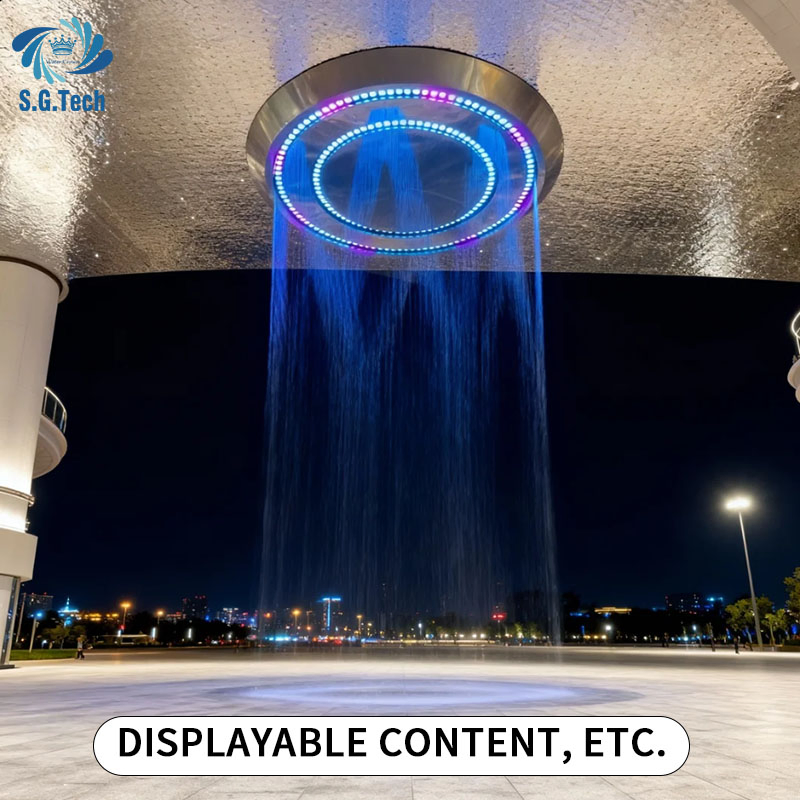 Water Crown Smart Digital Water Curtain Modular Commercial Application