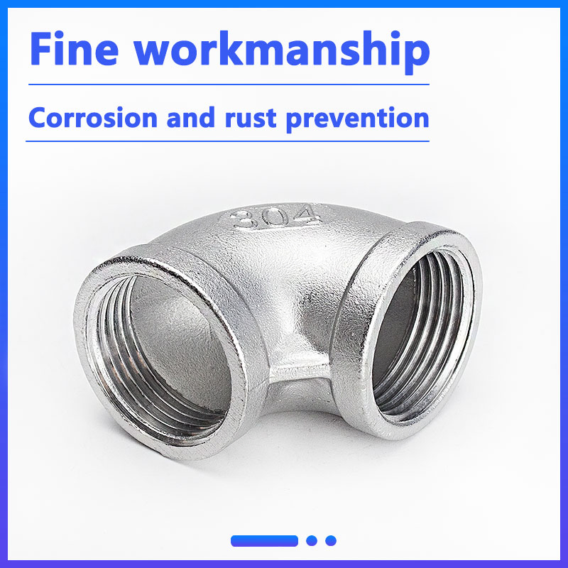 Corrosion-Resistant and Durable Stainless Steel Pipe Fittings Female to Female SS304 Elbow for Pipeline Connection