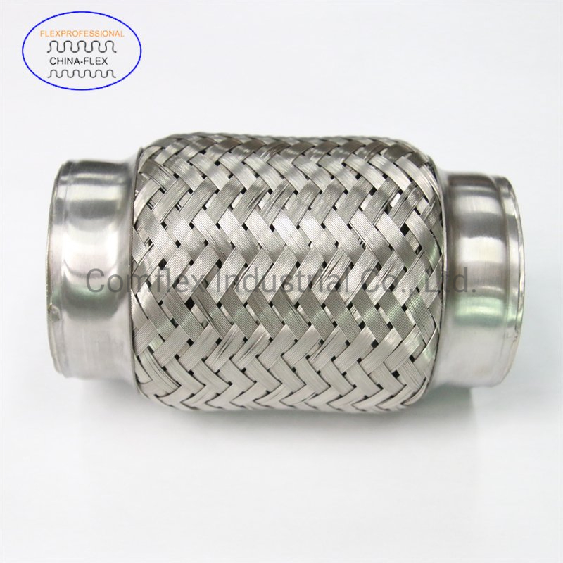Auto Car Parts Exhaust Flexible Pipe 42/45/48*400 Flex Pipe Connector, Truck Dual Coupling Trailer Muffler Parts Stainless Steel Exhaust System Flexible Pipe~