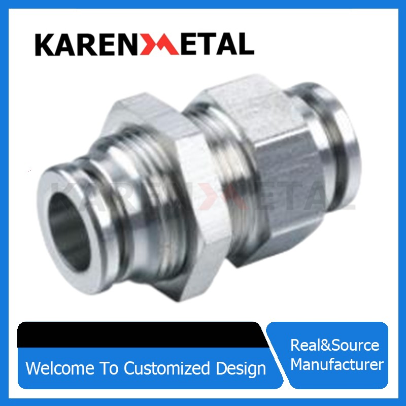 High-Pressure Resistant Factory New Fittings 304 Stainless Steel Pm Series Straight Plate Ferrule Joint Corrosion