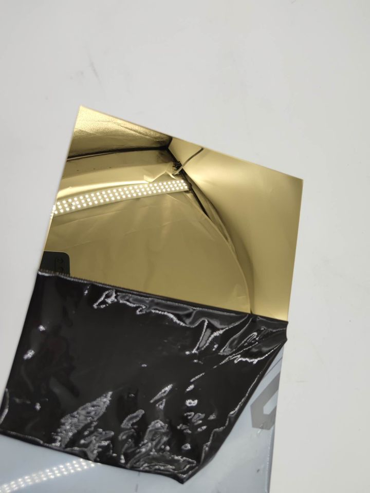 Ss Color Plate 8K Golden Decor 3D Wall Gold Mirror 201 202 304 316 430 Decorative Golden Stainless Steel Sheet