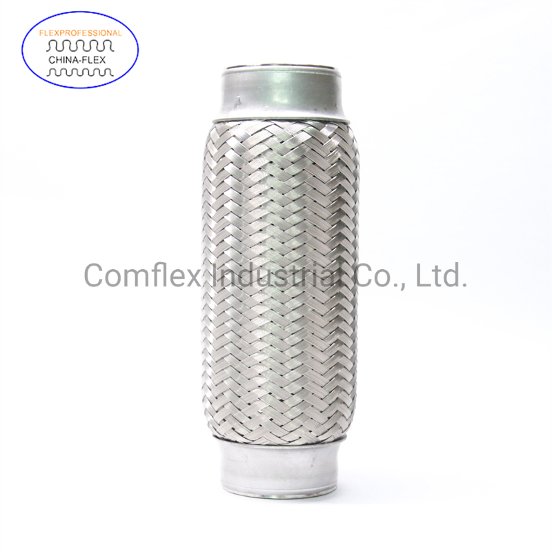 Auto Car Parts Exhaust Flexible Pipe 42/45/48*400 Flex Pipe Connector, Truck Dual Coupling Trailer Muffler Parts Stainless Steel Exhaust System Flexible Pipe~